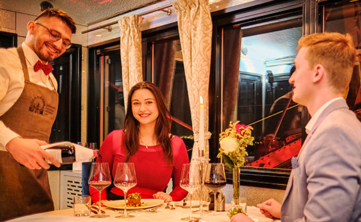 Dinner for two im Riesenrad Ausblick